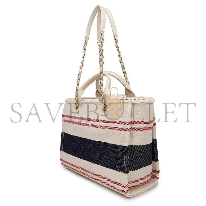 CHANEL SHOPPING BAG COTTON LEATHER AS3351 (34*27*15.5cm)